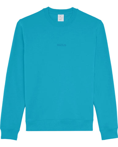 Sweat col rond Turquoise