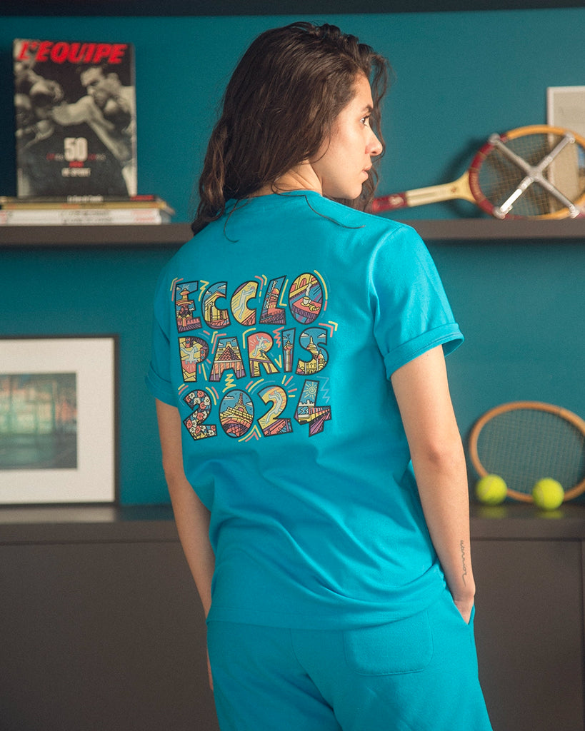 T-shirt Ecclo Paris 2024 Turquoise