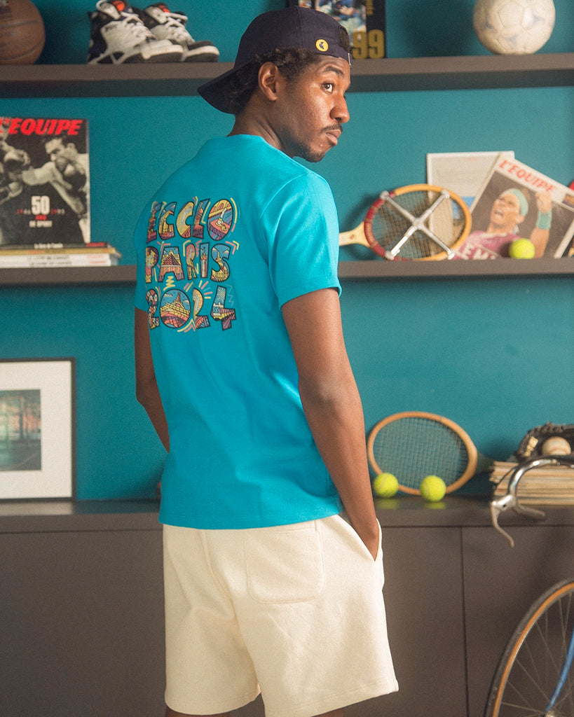 Tee shirt homme bleu turquoise shop
