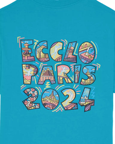 T-shirt Ecclo Paris 2024 Turquoise