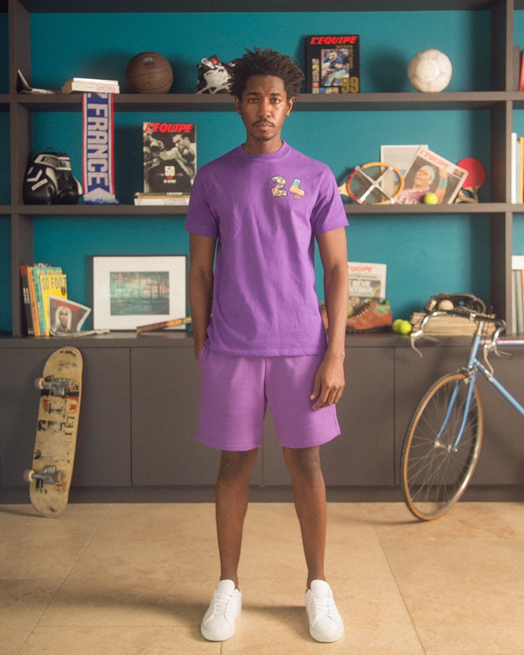 T-shirt Violet Sports