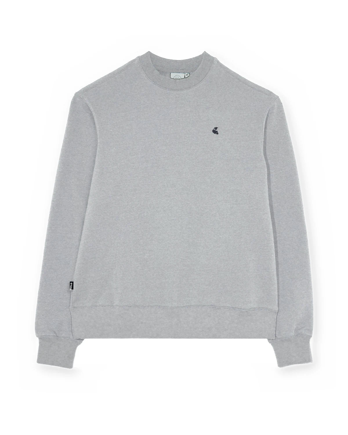 Sweat col rond gris homme en molleton recyclé, made in France – photo 1