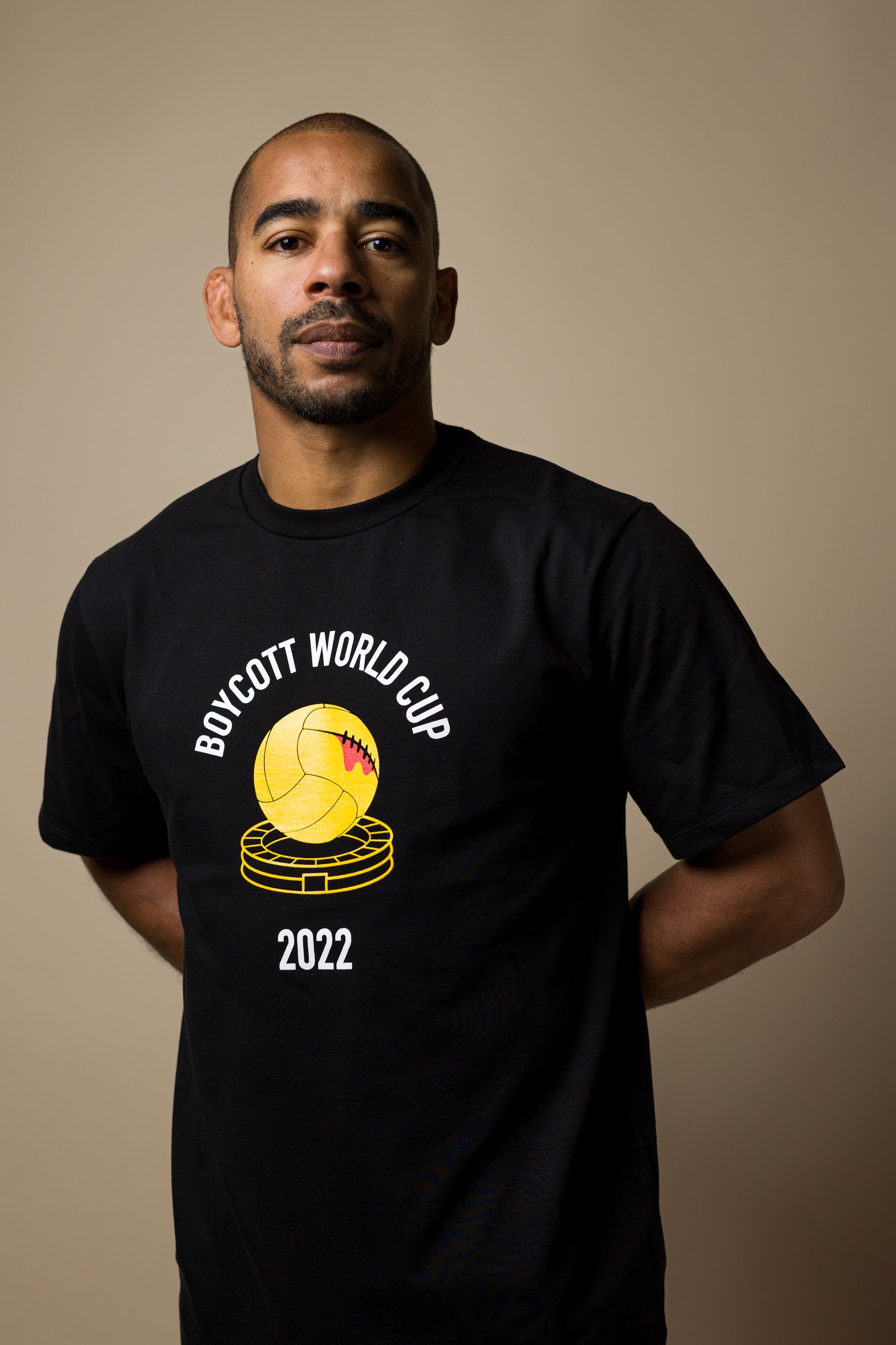 T-shirt Noir Boycott World Cup 2022