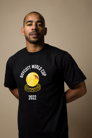 T-shirt Noir Boycott World Cup 2022 - épuisé