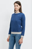 Sweat col rond bleu et gris - épuisé