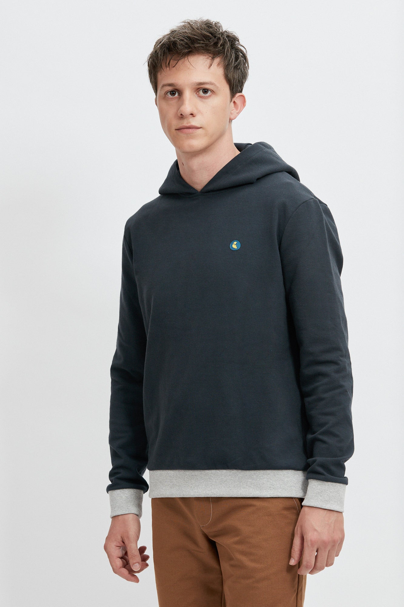 Hoodie bleu et gris