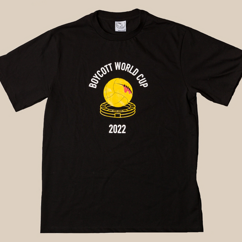 T-shirt Noir Boycott World Cup 2022 - épuisé