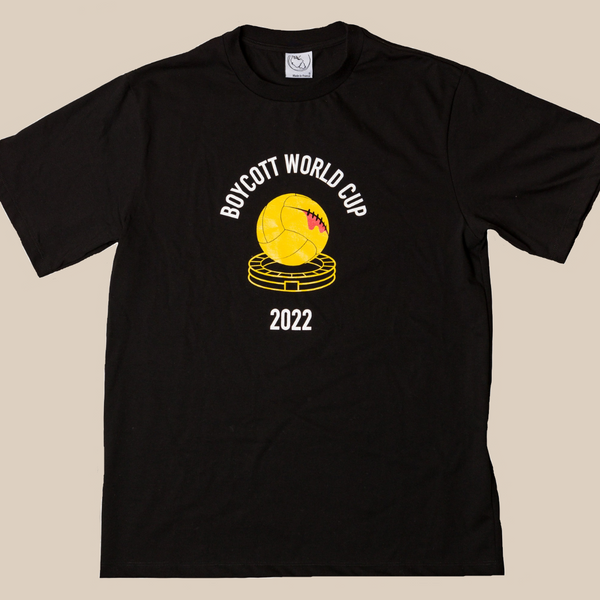 T-shirt Noir Boycott World Cup 2022